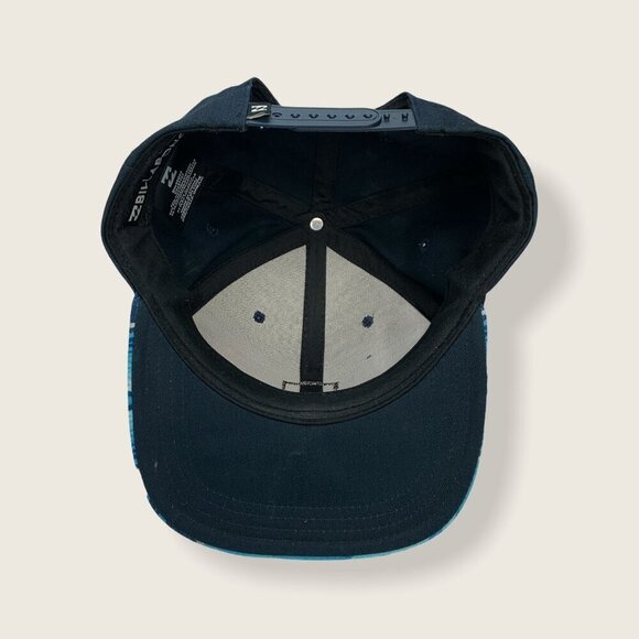 Billabong Mens One Size Snapback Cap With Blue Wave Pattern Adjustable Hat - Picture 7 of 8
